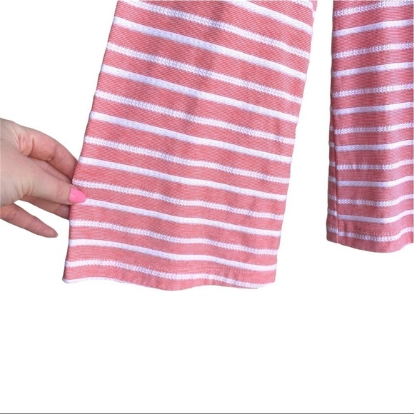 A New Day Casual Textured Stripe Pink Button Bell Sleeve Blouse Size Medium - Picture 4 of 15